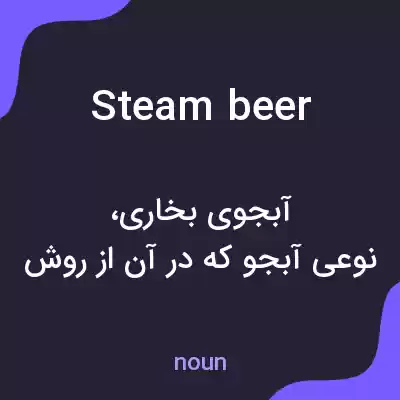 معنی steam beer به فارسی معنی steam beer به فارسی