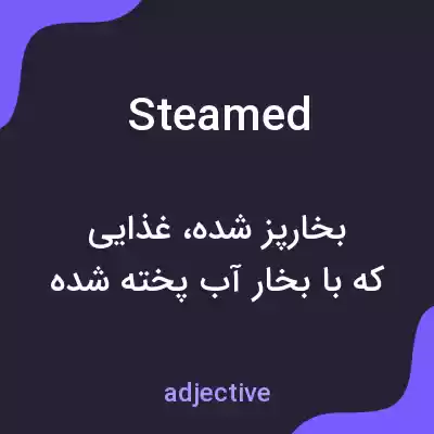 معنی steamed به فارسی