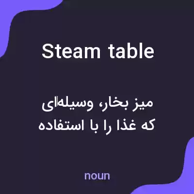 معنی steam table به فارسی معنی steam table به فارسی