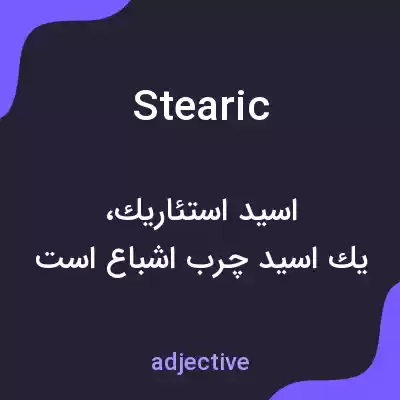 معنی stearic به فارسی معنی stearic به فارسی