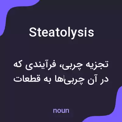 معنی steatolysis به فارسی معنی steatolysis به فارسی