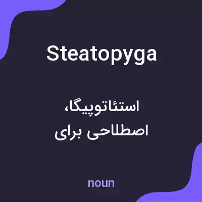 معنی steatopyga به فارسی معنی steatopyga به فارسی