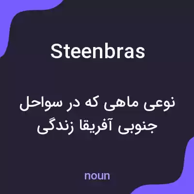 معنی steenbras به فارسی معنی steenbras به فارسی