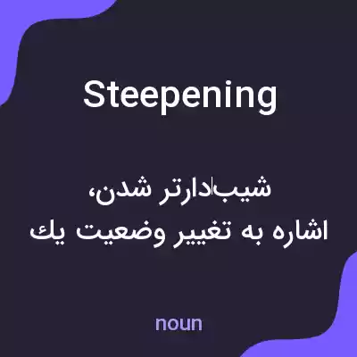 معنی steepening به فارسی معنی steepening به فارسی
