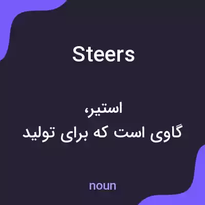 معنی steers به فارسی معنی steers به فارسی