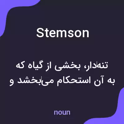 معنی stemson به فارسی معنی stemson به فارسی