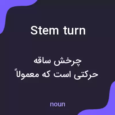 معنی stem turn به فارسی