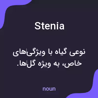 معنی stenia به فارسی معنی stenia به فارسی