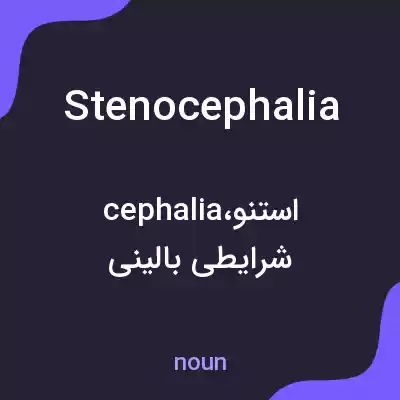 معنی stenocephalia به فارسی معنی stenocephalia به فارسی