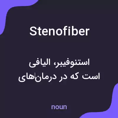 معنی stenofiber به فارسی معنی stenofiber به فارسی