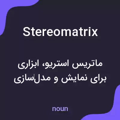 معنی stereomatrix به فارسی معنی stereomatrix به فارسی
