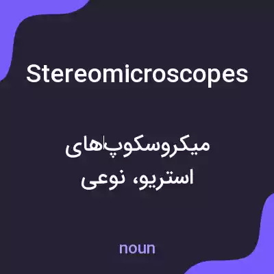 معنی stereomicroscopes به فارسی