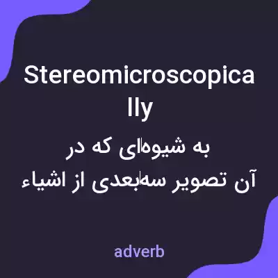 معنی stereomicroscopically به فارسی معنی stereomicroscopically به فارسی