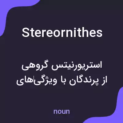 معنی stereornithes به فارسی معنی stereornithes به فارسی