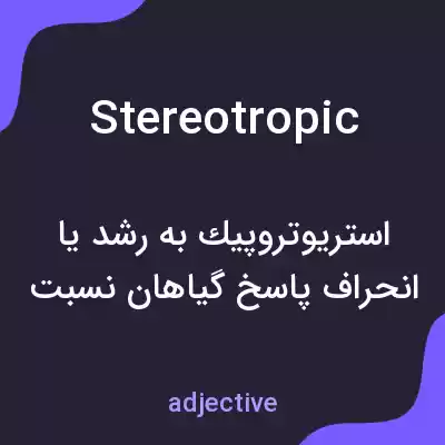معنی stereotropic به فارسی معنی stereotropic به فارسی