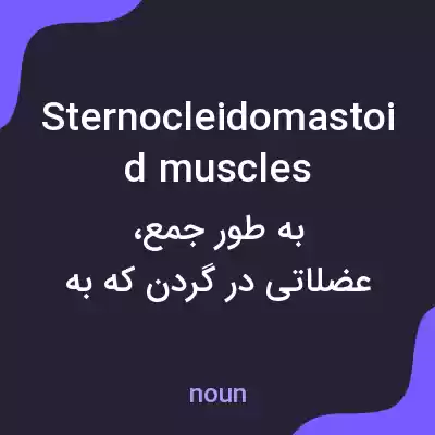 معنی sternocleidomastoid muscles به فارسی
