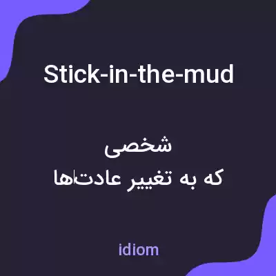 معنی stick-in-the-mud به فارسی معنی stick-in-the-mud به فارسی