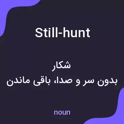 معنی still-hunt به فارسی معنی still-hunt به فارسی