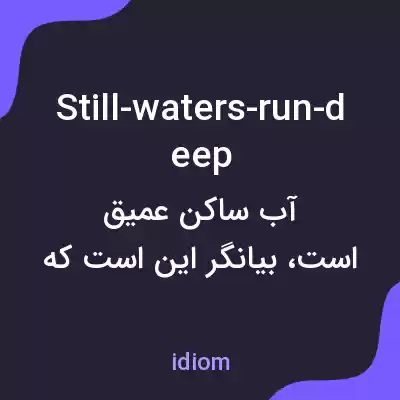 معنی still-waters-run-deep به فارسی