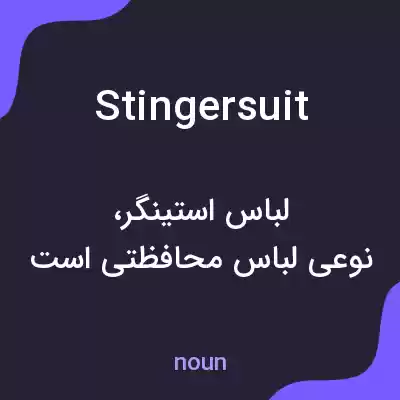 معنی stinger suit به فارسی معنی stinger suit به فارسی