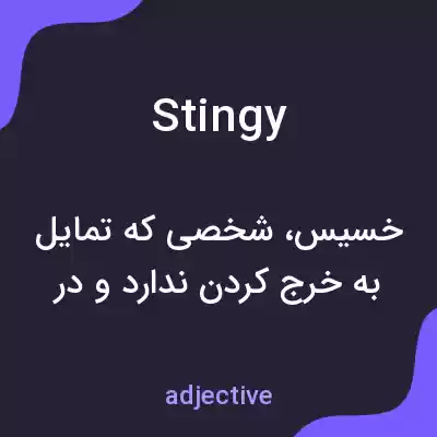معنی stingy به فارسی معنی stingy به فارسی