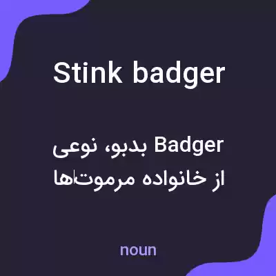 معنی stink badger به فارسی معنی stink badger به فارسی