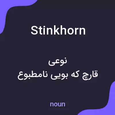 معنی stinkhorn به فارسی معنی stinkhorn به فارسی