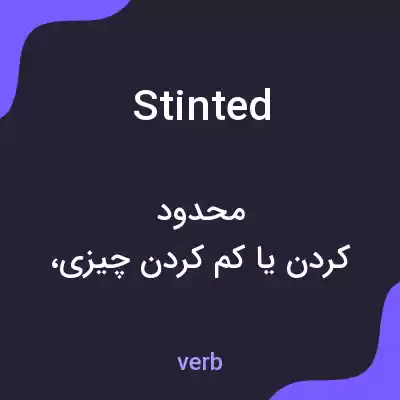 معنی stinted به فارسی