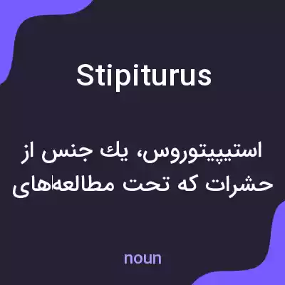 معنی stipiturus به فارسی