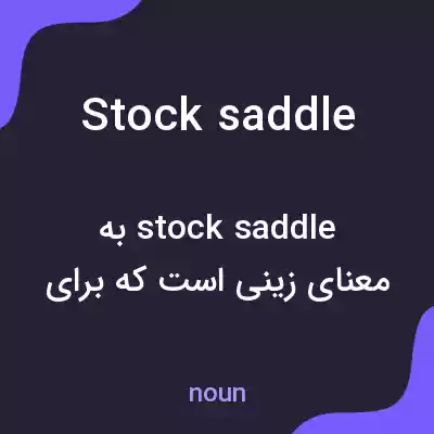 معنی stock saddle به فارسی معنی stock saddle به فارسی