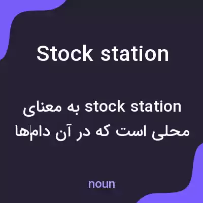 معنی stock station به فارسی