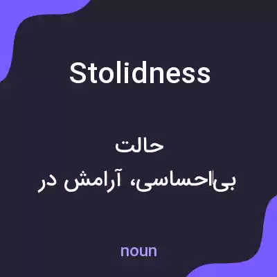 معنی stolidness به فارسی