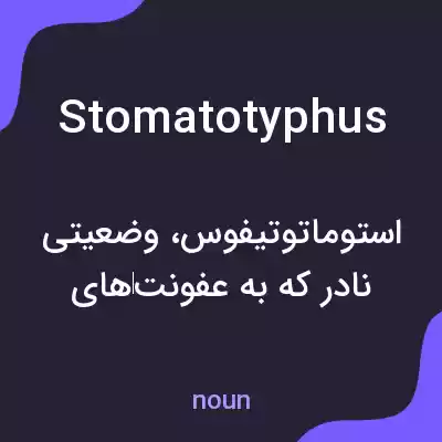 معنی stomatotyphus به فارسی