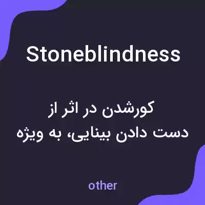 معنی stoneblindness به فارسی معنی stoneblindness به فارسی
