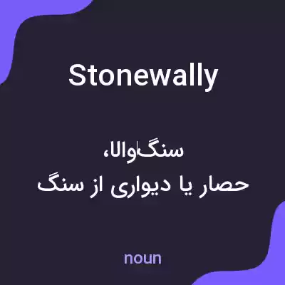 معنی stonewally به فارسی معنی stonewally به فارسی