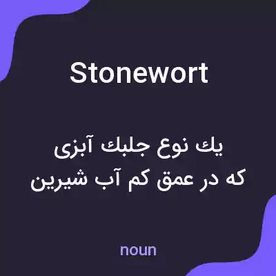 معنی stonewort به فارسی