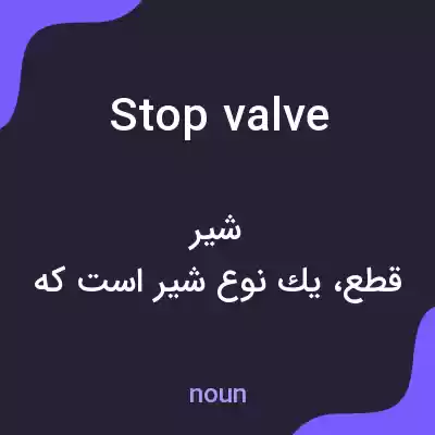 معنی stop valve به فارسی معنی stop valve به فارسی