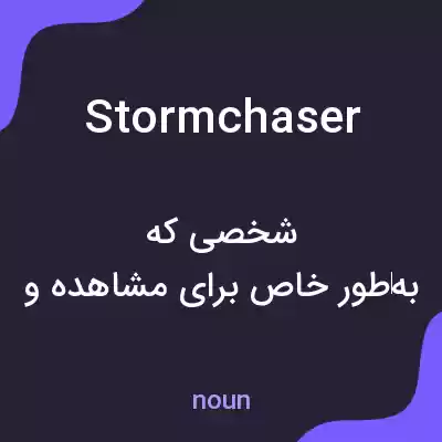 معنی storm chaser به فارسی معنی storm chaser به فارسی