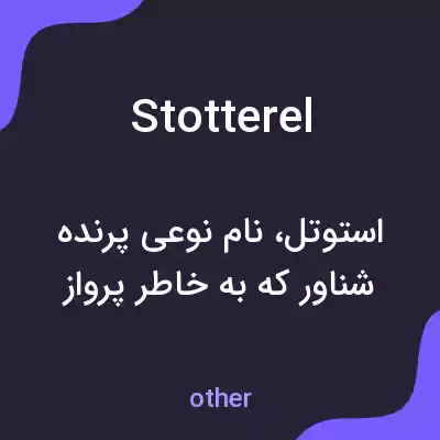 معنی stotterel به فارسی معنی stotterel به فارسی