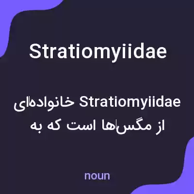 معنی stratiomyiidae به فارسی معنی stratiomyiidae به فارسی