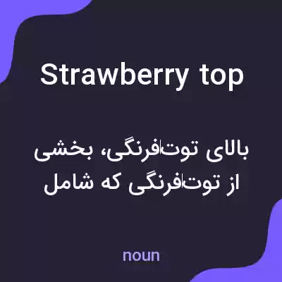 معنی strawberry top به فارسی معنی strawberry top به فارسی