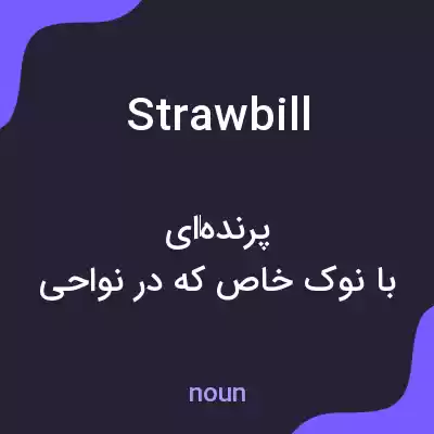 معنی strawbill به فارسی معنی strawbill به فارسی