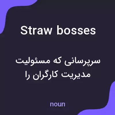معنی straw bosses به فارسی معنی straw bosses به فارسی