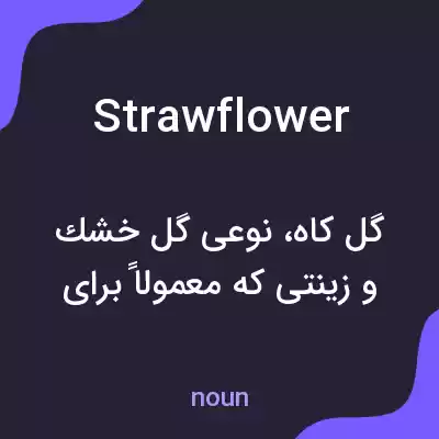 معنی strawflower به فارسی معنی strawflower به فارسی