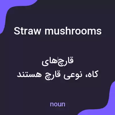 معنی straw mushrooms به فارسی معنی straw mushrooms به فارسی