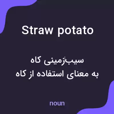 معنی straw potato به فارسی معنی straw potato به فارسی