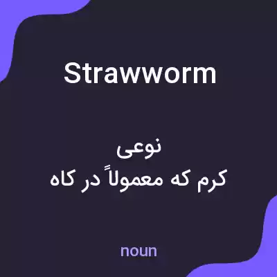 معنی strawworm به فارسی معنی strawworm به فارسی