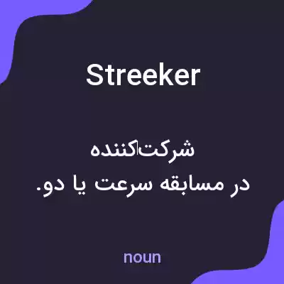 معنی streeker به فارسی