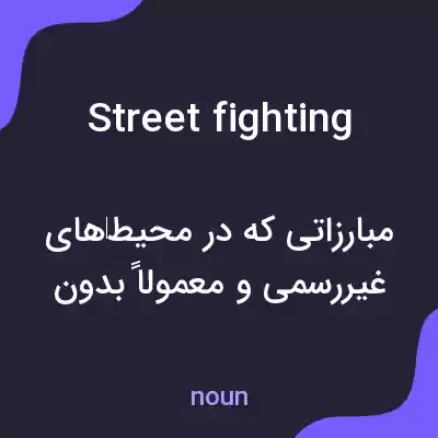 معنی street fighting به فارسی معنی street fighting به فارسی