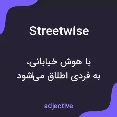 معنی streetwise به فارسی معنی streetwise به فارسی